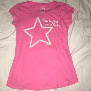 Girls pink short sleeve tee shirt